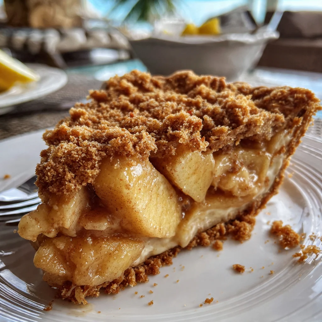 Apple pie with graham cracker crust