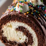 Ice cream cake roll