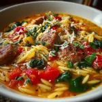 Italian Sausage Orzo Soup