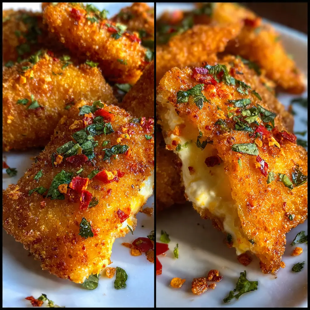 Chef's hands rolling a creamy cheese ball in a pile of vibrant orange Doritos crumbs