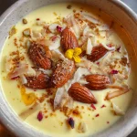 Almond soup dessert