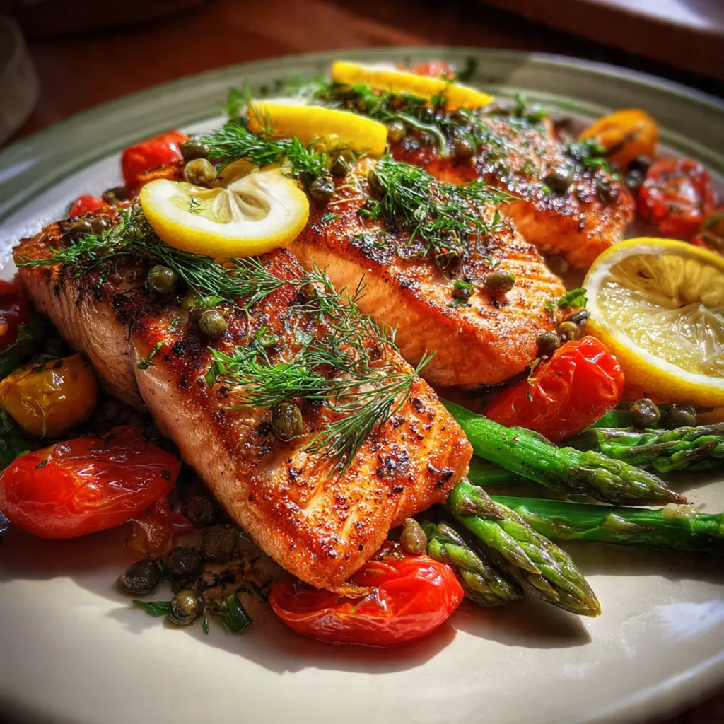Pan fried salmon
