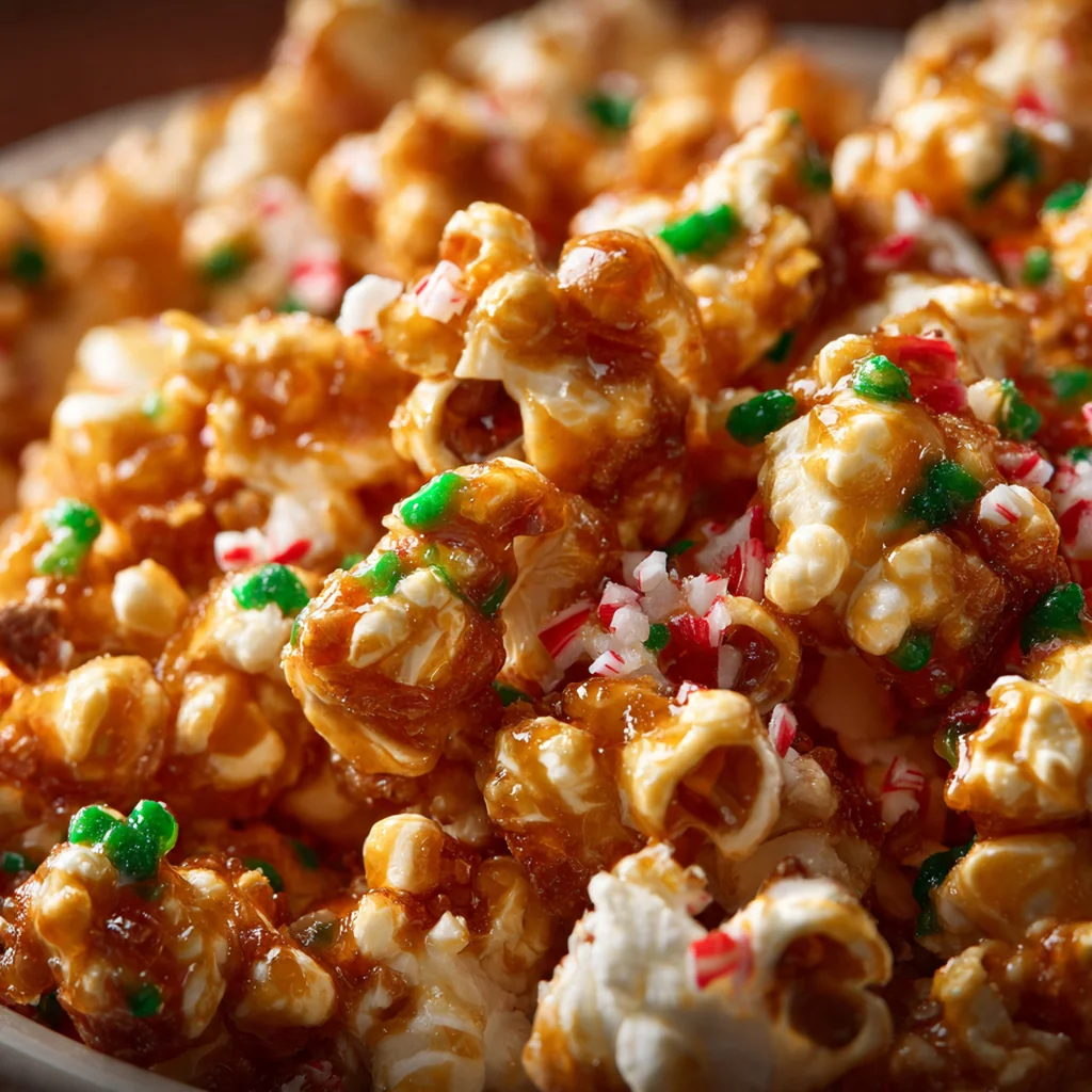 Christmas Caramel Popcorn