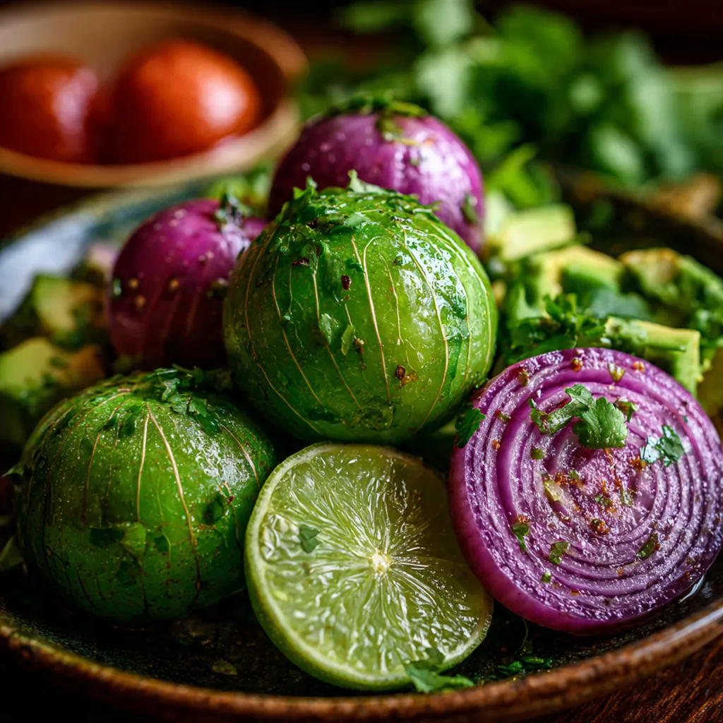 Vibrant green Tomatillo Avocado Salsa in a rustic bowl with tortilla chips nearby