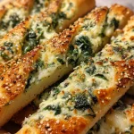 Christmas Tree Spinach Dip Breadsticks