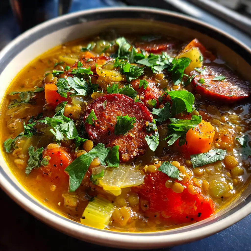 Lentil Chorizo Soup
