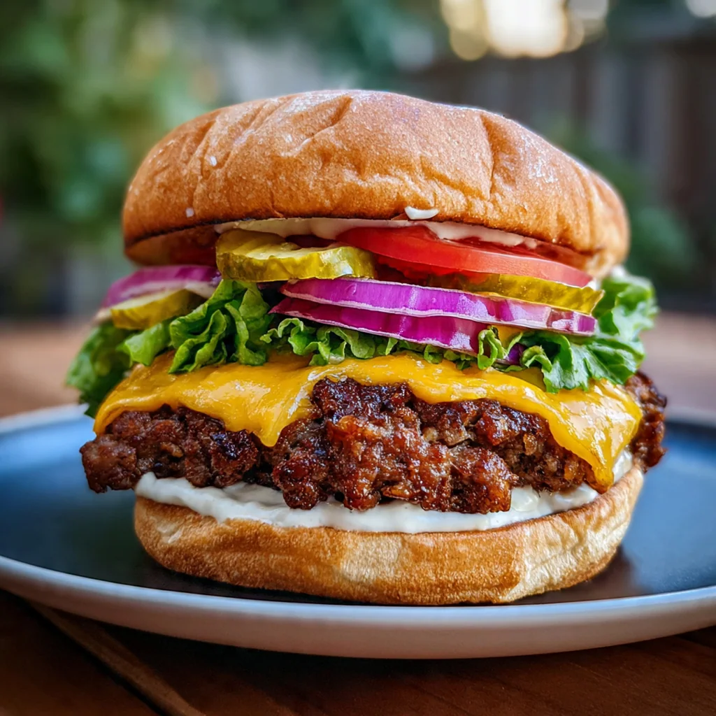 A cast iron skillet filled with sizzling burger patties smashed into a bed of golden, translucent onions