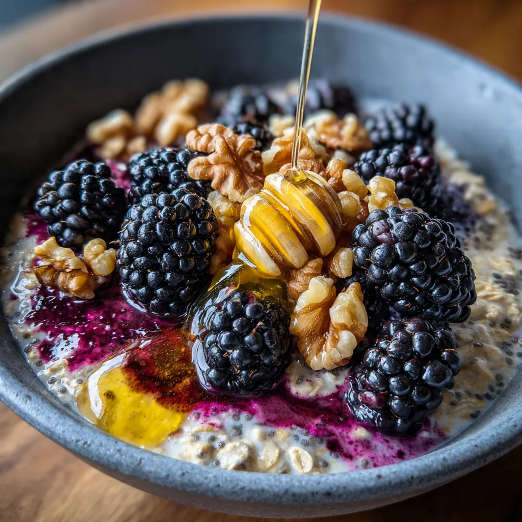 Blackberry Chip Overnight Oats