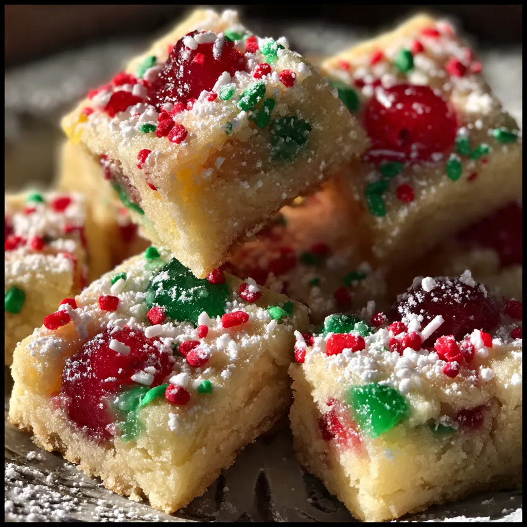 Christmas Maraschino Cherry Shortbread