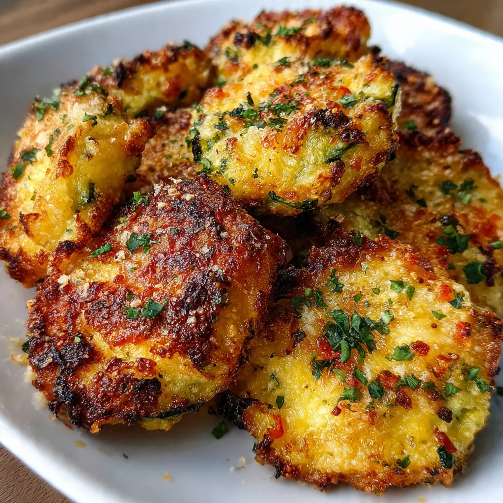 Cheesy Garlic Zucchini Bites