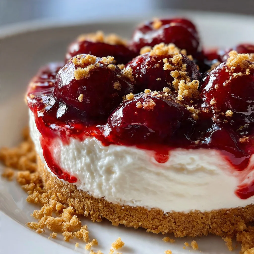 Easiest No Bake Cherry Cheesecake