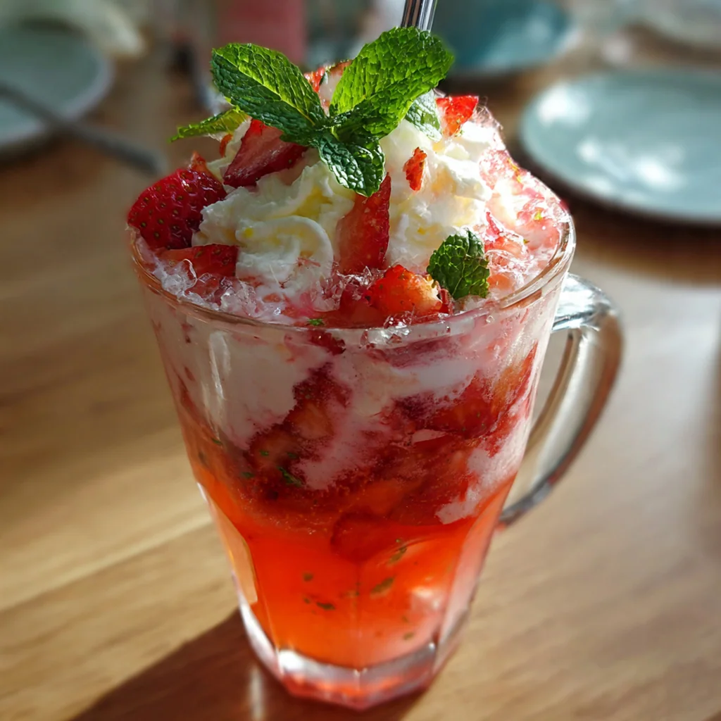 Strawberry Ice Cream Float