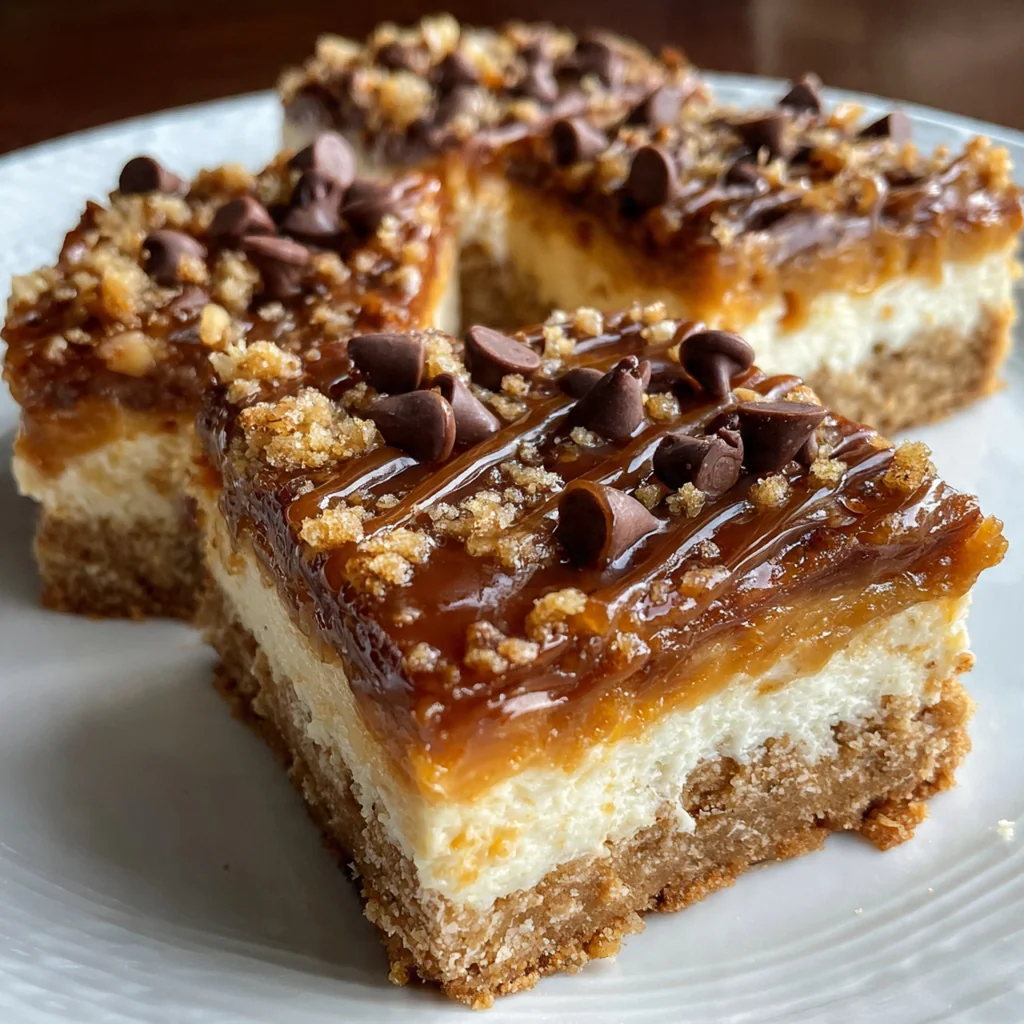 Decadent Caramel Cheesecake Bars